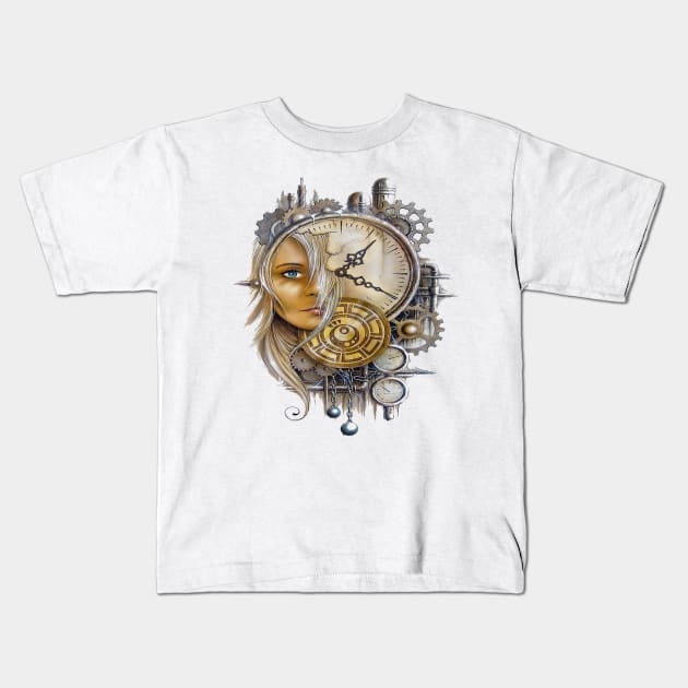 Steampunk Kids T-Shirt by Hudkins